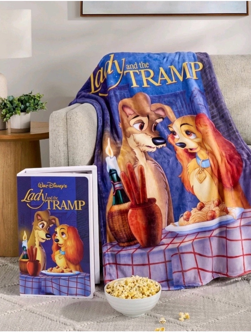 Disney Lady And The Tramp Classic VHS Boxed  Throw Blanket 50" × 70" Sealed
